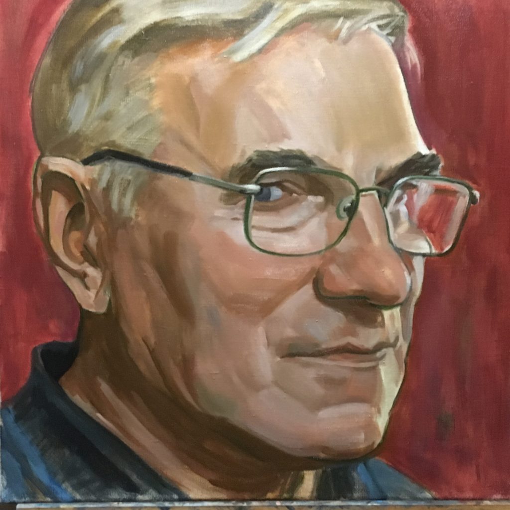 Dad. From the Polaroid series. Original Oil Paintings and Graphic Art