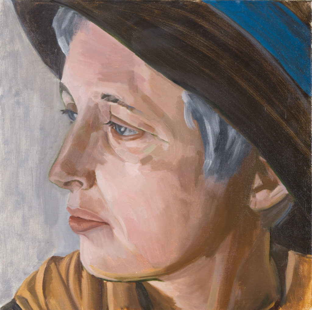 Oxana. From the Polaroid series. Original Oil Paintings and Graphic Art
